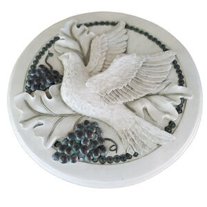 Vintage Dove Steppingstone Habitat for Humanity Sculpture 3D Decorative Wall Art